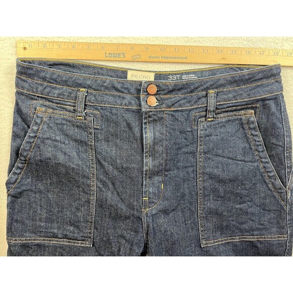 Pilcro Jeans Women's Size 33 The Skipper Wide Leg Patch Pocket Denim (36x29.5) - Picture 4 of 7